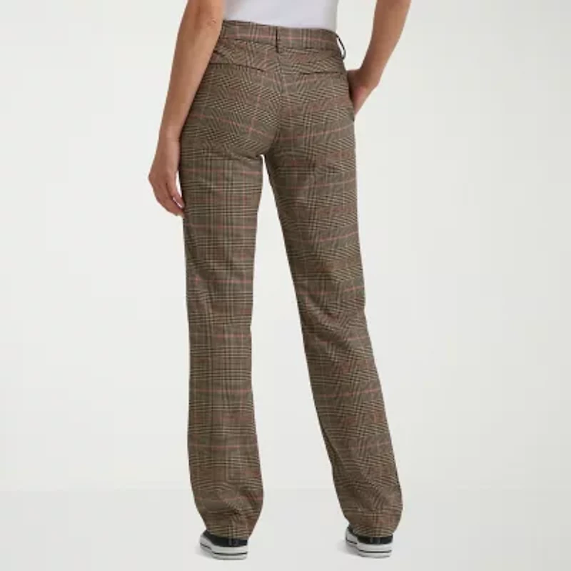 Lee Womens Straight Mid Rise Flat Front Pant