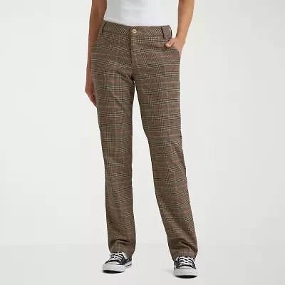 Lee Womens Straight Mid Rise Flat Front Pant