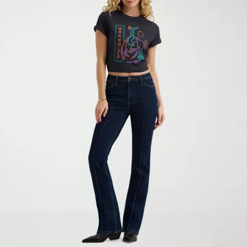 Wrangler Bold Boot Stretch Fabric Womens High Rise Bootcut Jean