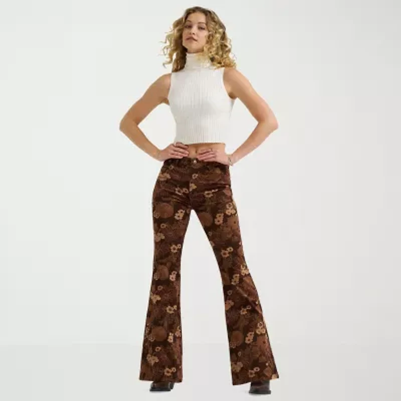 Wrangler High Rise Flare Jean Stretch Fabric Womens Leg