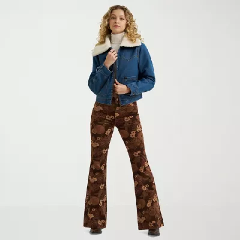 Wrangler High Rise Flare Jean Stretch Fabric Womens Leg
