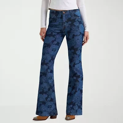 Wrangler High Rise Flare Jean Stretch Fabric Womens Leg