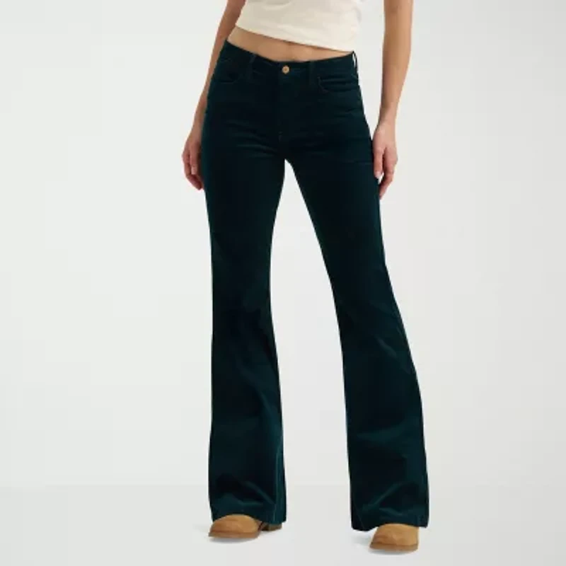 Wrangler High Rise Flare Jean Stretch Fabric Womens Leg