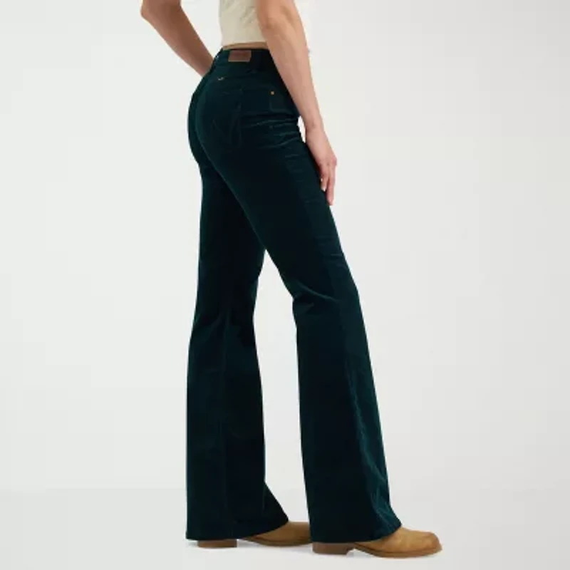 Wrangler High Rise Flare Jean Stretch Fabric Womens Leg