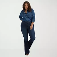 Wrangler Bespoke Flare Jean Stretch Fabric Womens Mid Rise Flare Leg Jean
