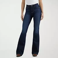 Wrangler Bespoke Flare Jean Stretch Fabric Womens Mid Rise Flare Leg Jean