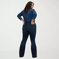 Wrangler Bespoke Flare Jean Stretch Fabric Womens Mid Rise Flare Leg Jean