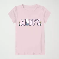 Miffy Little & Big Kid Girls Crew Neck Short Sleeve Regular Fit Graphic T-Shirt