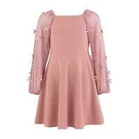 Speechless Big Kid Girls Long Sleeve Puffed A-Line Dress