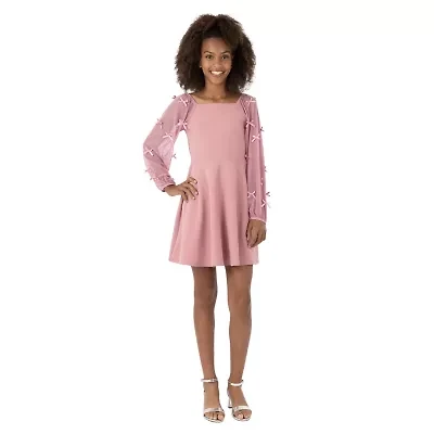 Speechless Big Kid Girls Long Sleeve Puffed A-Line Dress
