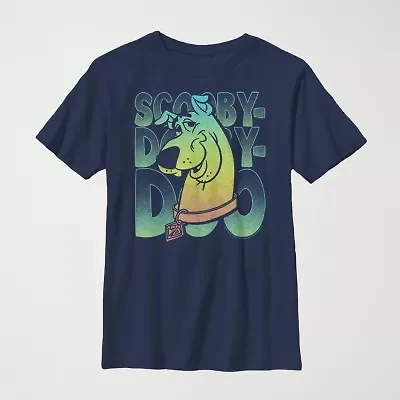 Little & Big Kid Boys Crew Neck Short Sleeve Slim Fit Scooby Doo Graphic T-Shirt