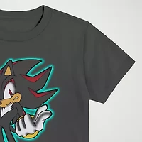 Shadow Little & Big Kid Boys Crew Neck Short Sleeve Regular Fit Sonic the Hedgehog Graphic T-Shirt