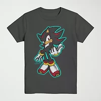 Shadow Little & Big Kid Boys Crew Neck Short Sleeve Regular Fit Sonic the Hedgehog Graphic T-Shirt