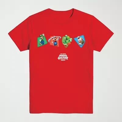 Little & Big Kid Boys Crew Neck Short Sleeve Regular Fit Super Mario Graphic T-Shirt