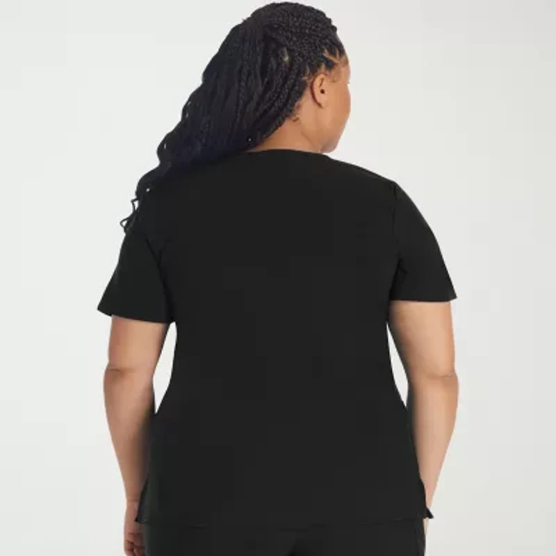Dickies Womens Mock Neck Short Sleeve Scrub Top