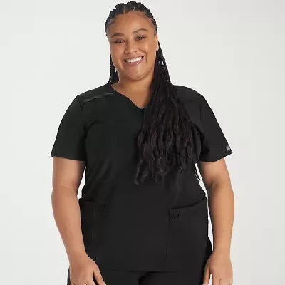 Dickies Womens Mock Neck Short Sleeve Scrub Top