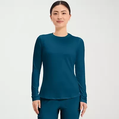 Cherokee Womens Scoop Neck Long Sleeve Scrub Top