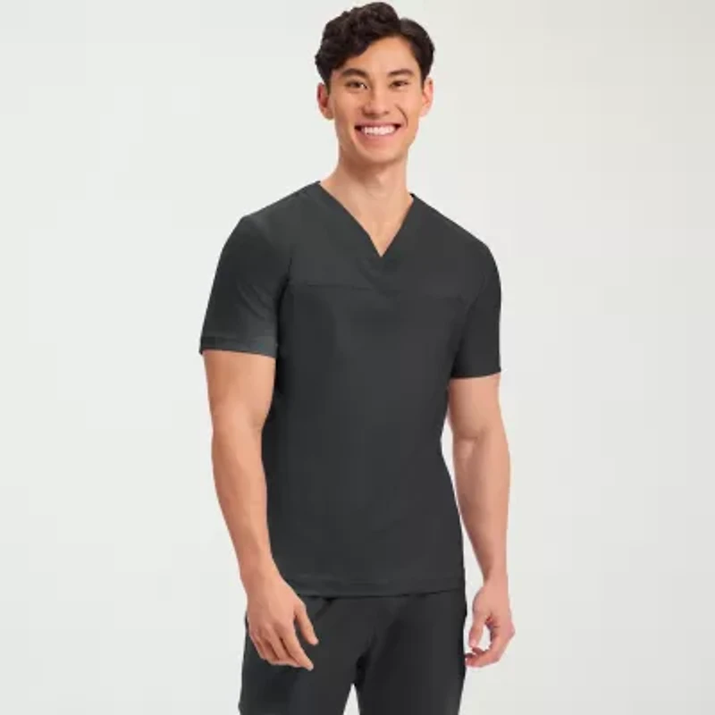 Cherokee Mens Big and Tall V Neck Short Sleeve Scrub Top