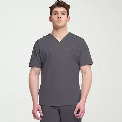 Cherokee Mens Big and Tall V Neck Short Sleeve Scrub Top