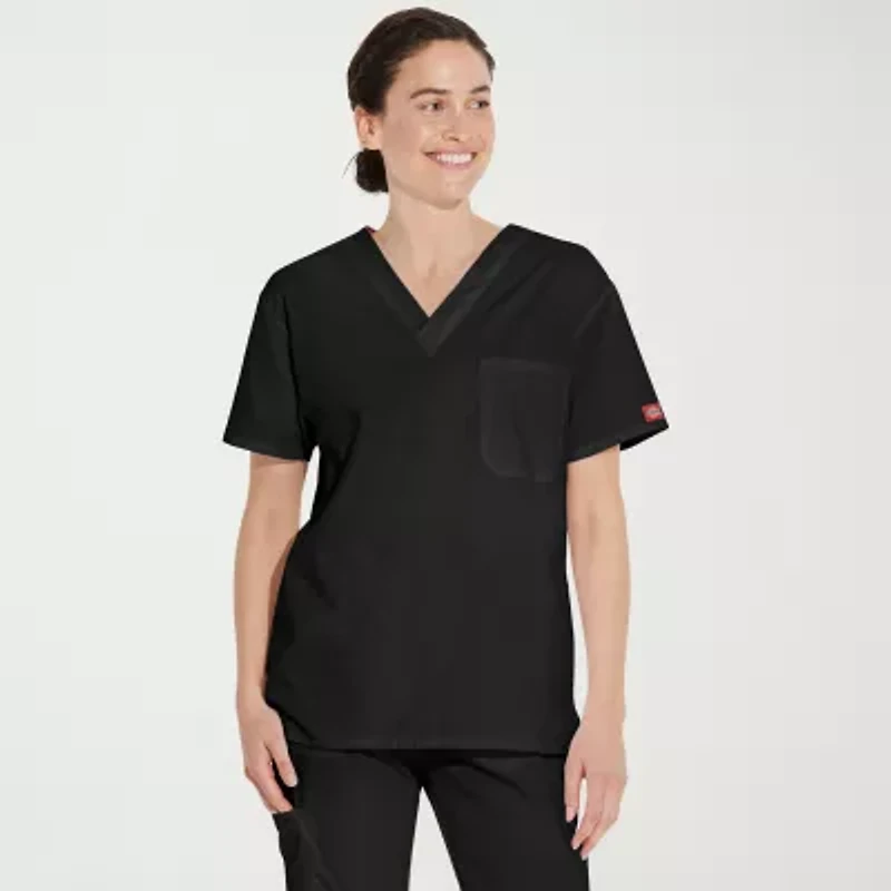 Dickies Unisex Adult V Neck Short Sleeve Scrub Top