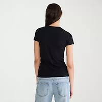 AEROPOSTALE Womens Juniors Crew Neck Short Sleeve Regular Fit Graphic T-Shirt