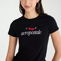 AEROPOSTALE Womens Juniors Crew Neck Short Sleeve Regular Fit Graphic T-Shirt