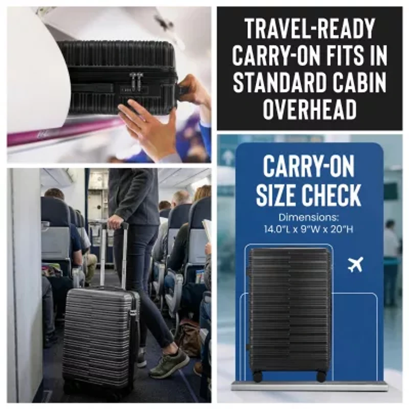IZOD Romeo 20 Inch Hardside Lightweight Carry-On Spinner Luggage