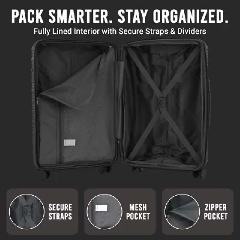 IZOD Romeo 20 Inch Hardside Lightweight Carry-On Spinner Luggage