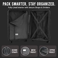 IZOD Romeo 20 Inch Hardside Lightweight Carry-On Spinner Luggage