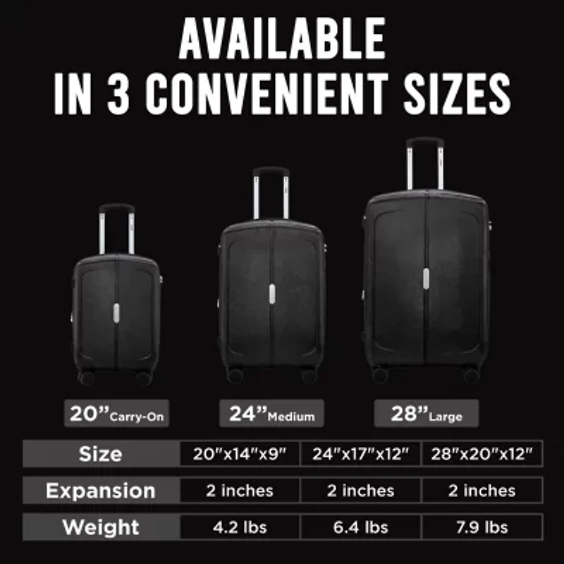 IZOD Mateo 3-pc. Hardside Expandable Lightweight Luggage Set