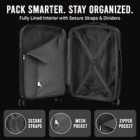 IZOD Mateo 3-pc. Hardside Expandable Lightweight Luggage Set