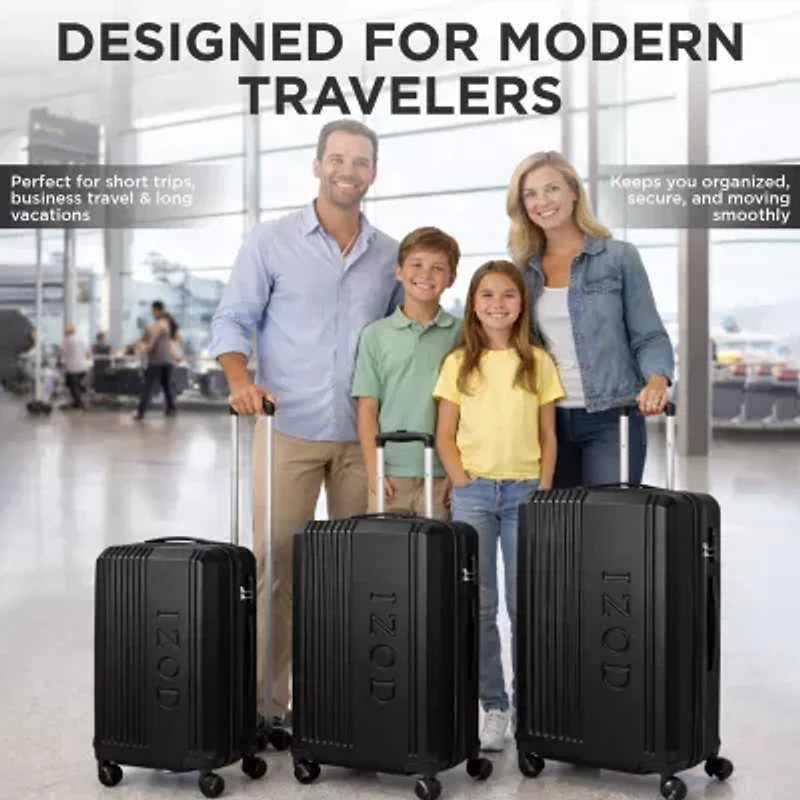 IZOD Zane 3-pc. Hardside Expandable Luggage Set