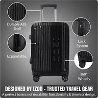 IZOD Zane 3-pc. Hardside Expandable Luggage Set