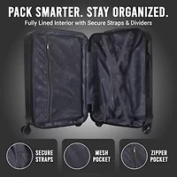 IZOD Zane 3-pc. Hardside Expandable Luggage Set