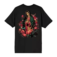 Lady Of Guadalupe Mens Crew Neck Short Sleeve Regular Fit Graphic T-Shirt