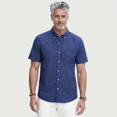 IZOD Breeze Mens Short Sleeve Classic Fit Big and Tall Button-Down Shirt