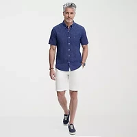 IZOD Breeze Mens Short Sleeve Classic Fit Big and Tall Button-Down Shirt