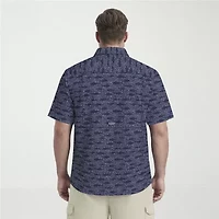 IZOD Sunshield Performance Mens Short Sleeve Classic Fit Stretch Fabric Big and Tall Button-Down Shirt