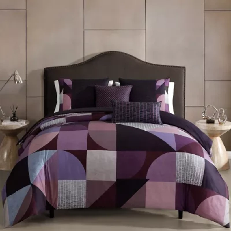 Bebejan Orchid Matrix 5-pc. Reversible Comforter Set