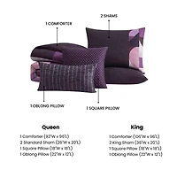 Bebejan Orchid Matrix 5-pc. Reversible Comforter Set