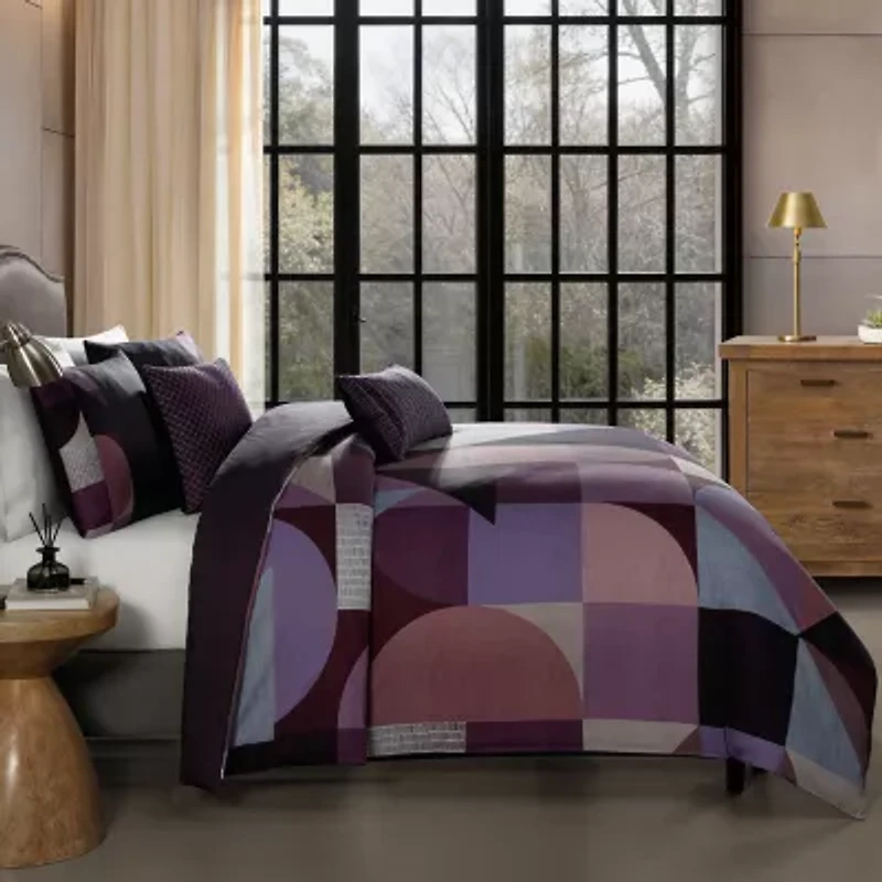 Bebejan Orchid Matrix 5-pc. Reversible Comforter Set