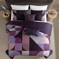 Bebejan Orchid Matrix 5-pc. Reversible Comforter Set