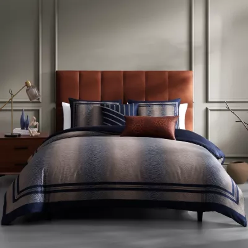 Bebejan Blue Animal Prints 5-pc. Reversible Comforter Set