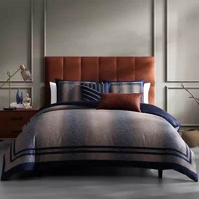 Bebejan Blue Animal Prints 5-pc. Reversible Comforter Set