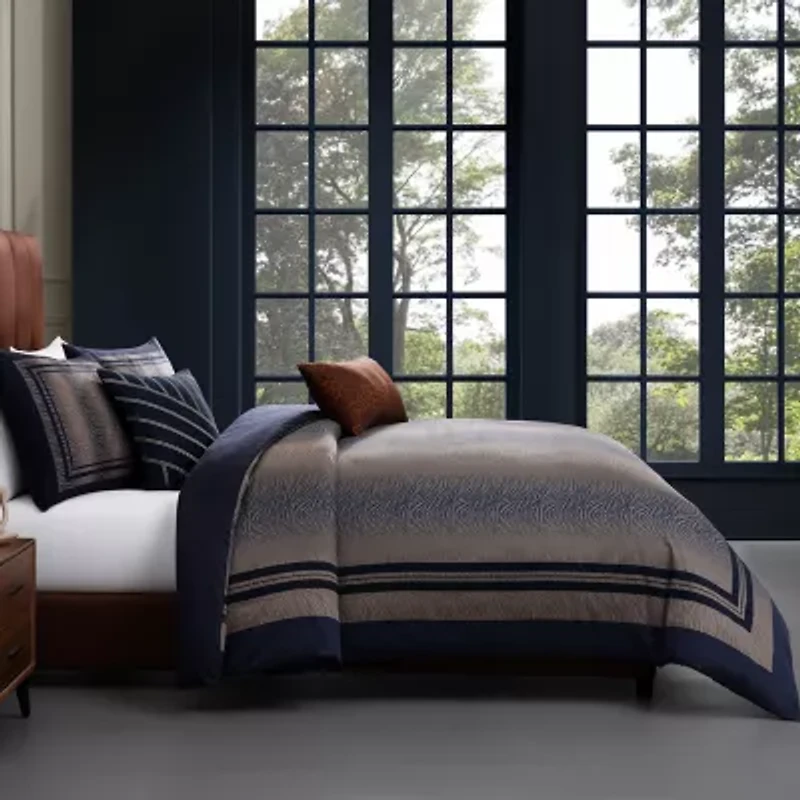 Bebejan Blue Animal Prints 5-pc. Reversible Comforter Set