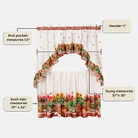 Rod Pocket Kitchen Curtains & Drapes Window Set