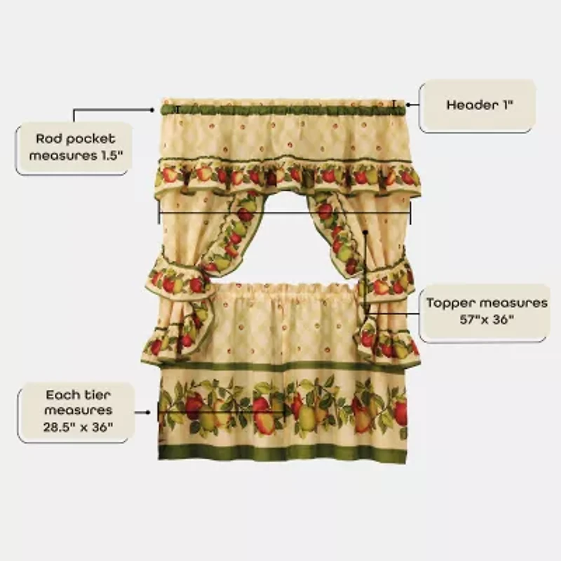 Rod Pocket Kitchen Curtains & Drapes Window Set