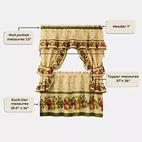 Rod Pocket Kitchen Curtains & Drapes Window Set