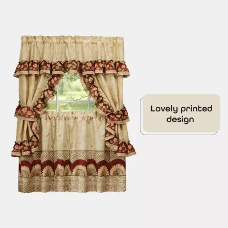 Rod Pocket Kitchen Curtains & Drapes Window Set