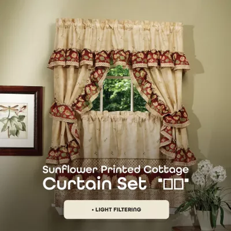 Rod Pocket Kitchen Curtains & Drapes Window Set
